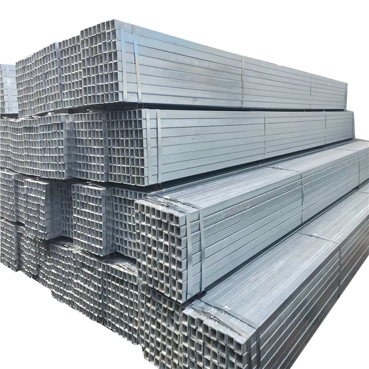 Hot Dip Galvanized Steel Square Rectangular Tube Gi  Hollow Section Gi ERW Spiral Welded